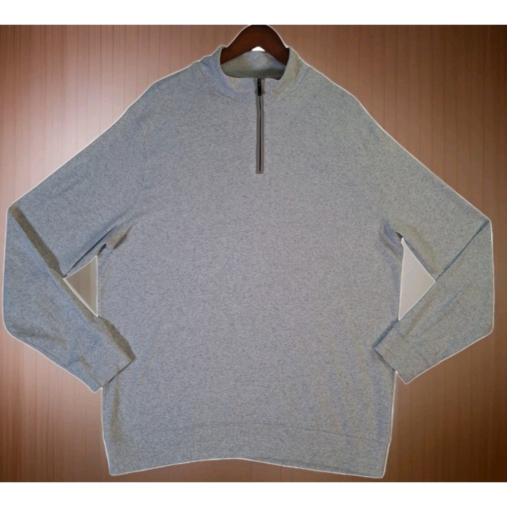 The Normal Brand Puremeso Weekend 1/4 Zip Pullover Mens XL Athletic Grey Sweater